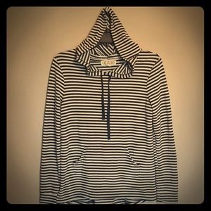 Pink Rose Striped Women's Size M Hoodie.